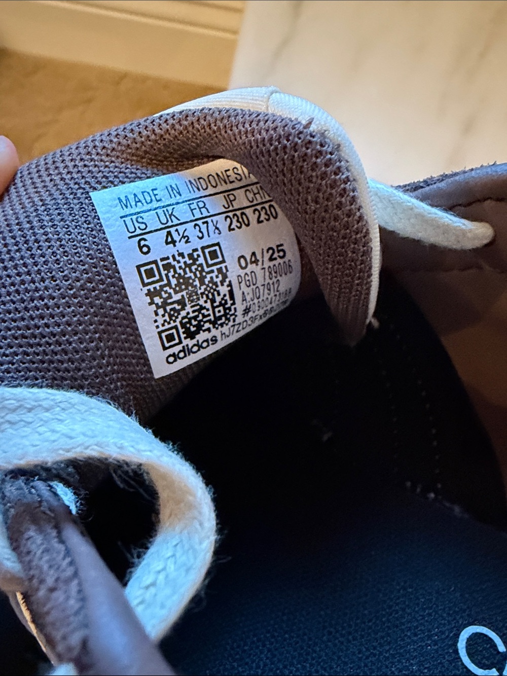 adidas Brown and Cream Retro Style Sneakers - Picture 5 of 5